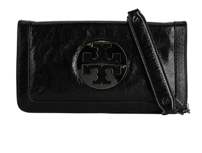 Bombe Reva Clutch, £120, Handbags, Black, Leather, Front view